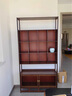 冠私（Guansi）博古架新式多寶格茶葉展示柜辦公室背景柜新中式家居大容量置物架 【精品160-雙屏風(fēng)】 帶燈款 曬單實(shí)拍圖