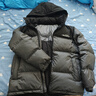 鴨鴨【高充絨203g】羽絨服男短款加厚反季冬季新款撞色連帽面包服外套 灰色 XL (180) 曬單實(shí)拍圖