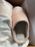 內(nèi)泊（NEIBO）乳膠棉拖鞋男冬季天大碼女士室內(nèi)家居鞋防滑防臭橡膠軟底羊毛粉36 曬單實拍圖