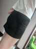 粉媚夢(mèng)a字裙黑色半身裙女短裙裙子jk制服半裙新款包臀裙高腰裙褲女裝 側邊開(kāi)叉包臀裙黑色 M 【建議95-105斤】 曬單實(shí)拍圖
