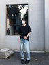 Shelley Jonescleanfit微喇牛仔褲男士春秋季新款美式高街水洗寬松直筒休閑褲子 冰藍色 XL [推薦120-140斤] 曬單實(shí)拍圖