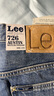 Lee商場(chǎng)同款24秋冬新品726標準中腰直腳101+中淺藍直筒男牛仔褲潮 中淺藍色 31 曬單實(shí)拍圖