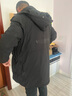 羅蒙（ROMON）中長款白鴨絨羽絨服冬季男士新款加厚保暖連帽外套防寒時尚男裝 黑色帶毛領(lǐng) XL (180) 建議145-160斤 曬單實拍圖