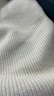 無印良品（MUJI）男式 可水洗棱紋編織圓領(lǐng)毛衣 針織衫 AA0QEA4S 米白色 L (175/100A) 曬單實(shí)拍圖