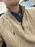 Polo Ralph Lauren 拉夫勞倫 男裝 經(jīng)典款絞花編結針織毛衫RL18742 200-駝色混色 M 偏小 曬單實(shí)拍圖