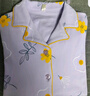 韓彩睡衣女秋冬純棉長(cháng)袖長(cháng)褲女士開(kāi)襟女士家居服套裝 淡紫 XL 曬單實(shí)拍圖