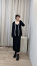 Sellynear孕婦套裝春季新款時(shí)尚經(jīng)典小香風(fēng)針織開(kāi)衫吊帶裙兩件套 經(jīng)典黑白 M 曬單實(shí)拍圖