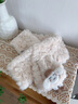 蘇木佰（SOMUBAY）小羊圍脖女秋冬季保暖毛絨絨圍巾加厚可愛(ài)少女心小清新款脖套韓版 小羊款-米色 曬單實(shí)拍圖