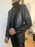 皮爾卡丹（pierre cardin）品牌高檔男裝 【品牌特恵】真皮皮衣男西裝西服男真皮夾克修身新 黑色 XL 110~125斤/175 曬單實(shí)拍圖