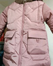 皮爾卡丹（pierre cardin）女童棉服加厚冬裝2024新款兒童中大童棉衣可愛中長款洋氣外套 粉色 130 曬單實拍圖