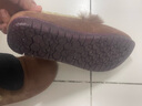 斷碼清倉品牌鞋冬季款加絨豆豆鞋女保暖一腳蹬加厚毛毛鞋平底單鞋 棕色 39 (245mm) 曬單實(shí)拍圖