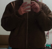 杰克·瓊斯（JACK&JONES）男裝衣服春秋新款仿麂皮絨棉衣翻領(lǐng)厚款夾克保暖外套短款棉服男 E10 深棕色 S 170 曬單實(shí)拍圖