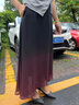 EDGIITINEE夏季新款真絲桑蠶絲半身裙垂墜長款裙子媽媽裝遮肉顯瘦跳舞裙 圖片色 2XL 建議120-130斤 曬單實拍圖