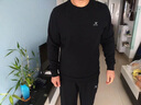 特步特步運動套裝男春季品牌衛(wèi)衣長褲秋冬兩件套大碼寬松長袖跑步男裝 運動套裝：黑+黑 L/175 曬單實拍圖