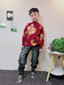 史努比兒童毛衣紅色馬年男童過(guò)年衣服2026新款女童新年秋冬季男孩拜年服 【新年柿柿如意毛衣】紅 120 曬單實(shí)拍圖