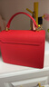 HR赫蓮娜女包手提包女時(shí)尚優(yōu)雅梅花鎖扣手拎包女士包情人節禮物 紅色 曬單實(shí)拍圖