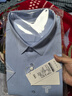 拇指白小衫【斷碼】免燙襯衫短袖男夏季商務(wù)休閑襯衣抗皺易打理正裝挺闊 藍色 47 曬單實(shí)拍圖