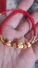 中國(guó)黃金（CHINA GOLD）足金手鏈生肖龍3D硬金本命年黃金手飾七夕情人節(jié)禮物送女朋友老婆 生肖龍手鏈 約0.7g 曬單實(shí)拍圖