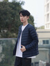 波司登（BOSIDENG）25年新款輕薄羽絨服男短款90絨V領(lǐng)內(nèi)膽保暖內(nèi)搭短外套B250130003 店長推薦-中山青5870-25-航海系 L 180/100A 體重約140-155斤 曬單實(shí)拍圖