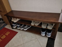 全實(shí)木鞋柜門(mén)口可坐一體換鞋凳輕奢長(cháng)條鞋架家用入戶(hù)式穿鞋凳進(jìn)門(mén) 胡桃色二層【120長(cháng)】精選全實(shí)木 曬單實(shí)拍圖