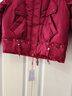 啄木鳥(niǎo)品牌女裝紅色顯瘦立領(lǐng)羽絨棉服棉衣短款2024年冬季新款保暖外套 酒紅色 M 105斤以下 曬單實(shí)拍圖