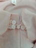 莫代爾法式甜美絲絨睡衣女春秋小翻領(lǐng)花邊荷葉邊粉色兩件套家居服外穿冬 粉色 M 曬單實(shí)拍圖