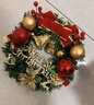 多美憶圣誕節裝飾品圣誕花環(huán)圣誕樹(shù)場(chǎng)景布置圣誕掛藤花環(huán)40CM紅結花環(huán) 曬單實(shí)拍圖