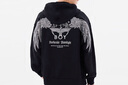 BOY LONDON冬男女同款重工刺繡針織連帽開衫衛(wèi)衣外套N06029 黑色 XL 曬單實(shí)拍圖
