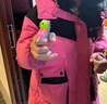 鴨鴨兒童羽絨服女童中長(cháng)款保暖加厚百搭時(shí)髦冬季女孩中大童裝外套SE 玫紅 160 曬單實(shí)拍圖