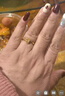 K寶黃金999足金鑲嵌鋯石戒指女款時(shí)尚精致款黃金釘子鑲嵌戒指送女友 黃金戒指約1.5克 14#圈口 曬單實(shí)拍圖