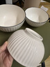 千年戀木黑線豎紋碗碟套裝家用陶瓷碗盤大面碗湯碗深盤湯盤碟子餐具 6英寸黑線豎紋飯碗15.6*7.9cm 曬單實(shí)拍圖