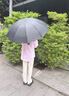 左都（ZUODU）遮陽傘加大黑膠防曬傘反向傘女晴雨兩用傘防紫外線傘upf50+太陽傘 【極夜黑10骨】加大反向+晴雨 曬單實(shí)拍圖