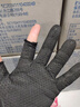 菲瀾奴倫 手套男冬天保暖防滑漏兩指垂釣手套騎行外賣騎手開車手套男 黑色二指 均碼 曬單實拍圖