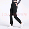 駱駝（CAMEL）加絨加厚束腳衛褲女休閑針織運動(dòng)褲子 Y23CY0L5014 幻影黑 M 曬單實(shí)拍圖