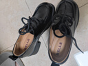 百麗（Belle）時(shí)尚舒適牛津鞋女厚底增高小皮鞋休閑通勤單鞋D3V1DAM5 黑色 38 (240mm) 曬單實(shí)拍圖