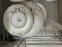 藝汐 高檔餐具整套碗盤家用景德鎮(zhèn)骨瓷中式釉下彩碗碟勺輕奢結(jié)婚送禮 微波爐適用丨皮箱裝丨 60件套 曬單實拍圖