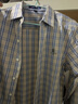 夢(mèng)特嬌（MONTAGUT）四季款透氣竹漿纖維休閑上班男士長(cháng)袖色織格紋襯衫 JG 卡其 48  曬單實(shí)拍圖