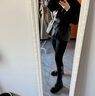 兔芊系有腰帶的羽絨服女士羊羔毛大翻領(lǐng)腰帶羽絨服女2024冬季新款時(shí)尚 黑色 M90-120斤 曬單實(shí)拍圖