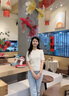 ELAND衣戀毛衣女復古翻領(lǐng)短袖合身顯瘦長(cháng)袖針織衫2025新款 象牙白/白色(39)Ivory S /160 曬單實(shí)拍圖
