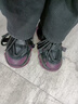 JWNM勁王加厚真皮老爹鞋24秋冬新款松糕高幫厚底系帶增高運動(dòng)休閑女鞋 紫色中幫絨里（標準尺碼） 37 曬單實(shí)拍圖