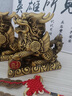 景庫  銅麒麟擺件一對(duì)黃銅鴻運(yùn)財(cái)富麒麟工藝品辦公室客廳玄關(guān)電視柜 高14cm原創(chuàng)鴻運(yùn)財(cái)福公麒麟 曬單實(shí)拍圖