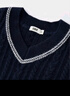 森馬（Semir）森柔|毛衣女冬季絞花提花寬松V領(lǐng)上衣慵懶風(fēng)疊穿毛衫101724107031 曬單實(shí)拍圖