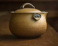 萬(wàn)仟堂（Edenus）茶具套裝  陶瓷中式功夫茶具 家用送禮 靈芝呈祥02·隨手禮 黃砂釉+黑鐵釉 曬單實(shí)拍圖