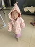 JELLYBABY秋冬新品女童加絨外套秋季連帽兒童秋冬衣服寶寶秋裝 粉紅 100 CM 曬單實(shí)拍圖