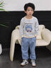 班喜迪男童套裝秋裝2025新款帥氣兒童衛(wèi)衣褲子寶寶衣服春秋季嬰兒兩件套 藍色 120 曬單實拍圖