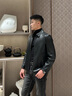 沙馳SATCHI男裝男士真皮皮衣2023秋季新款綿羊皮短款商務(wù)夾克外套 黑色 52 曬單實(shí)拍圖