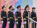 國旗班儀仗隊(duì)服裝高中學(xué)生升旗手服飾學(xué)校國旗護(hù)衛(wèi)隊(duì)演出套裝禮服 (三道杠)綠色套餐二 男175 曬單實(shí)拍圖
