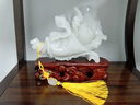景庫(kù)  福雅祿玉白菜百財(cái)?shù)赇侀_業(yè)新居禮品家居客廳收銀臺(tái)吉祥擺件天然 底座版_長(zhǎng)約20厘米 曬單實(shí)拍圖