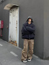 NYING美式麂皮絨棉服男冬季新款高街潮牌加厚保暖寬松百搭立領(lǐng)棉衣外套 967卡其色 XL (135-150斤) 曬單實(shí)拍圖