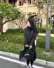 李寧（LI-NING）羽絨服長(zhǎng)款男女款厚款防寒保暖外套冬裝乒乓球服 黑色 XXL  曬單實(shí)拍圖